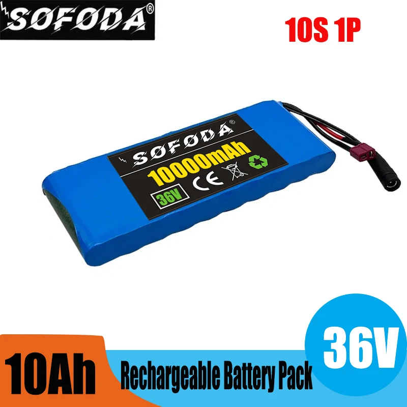 

100% Original New 36V 10000mAh 10S1P 18650 Lithium Ion Rechargeable Battery Pack Electric Bicycle Scooter Belt 10A BMS 10Ah