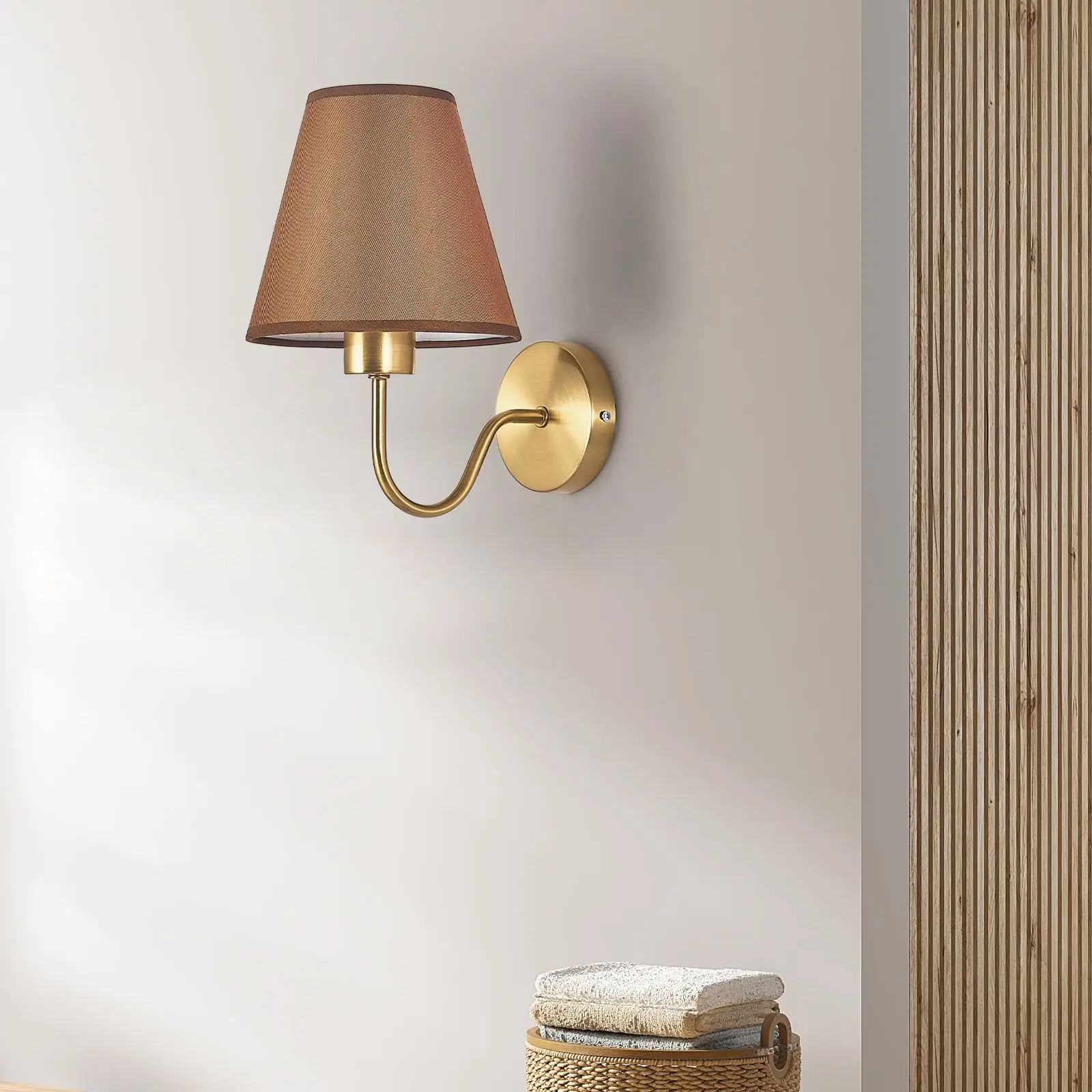 

Wall Sconce American Style Modern Simple E27 Base Shade Wall Mount Light Wall
