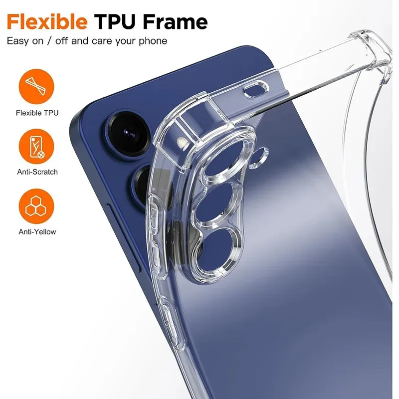 Thick Shockproof Clear Case with Ultra Thin Soft Cover