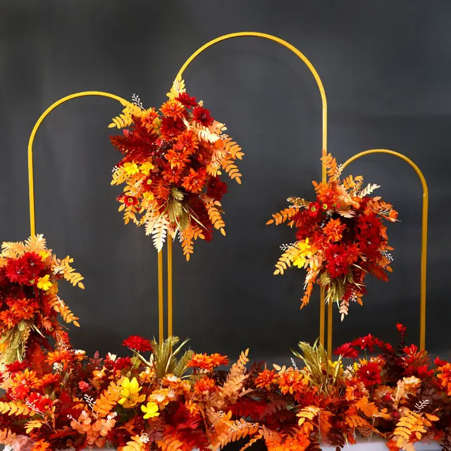 Fém Kerek Esküvői Ívek Keret Születésnapi Party Háttér Dekoráció Kültéri Kellékek Ballon Íj Virág Boltív