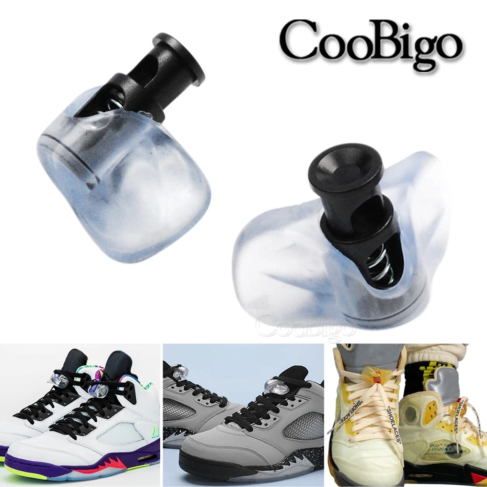 Abrazaderas de encaje zapatillas Nike Jordan 5, accesorios de cordones con de mariposa transparente, 2 pares|toggle clip|toggle stoppercord toggle - AliExpress