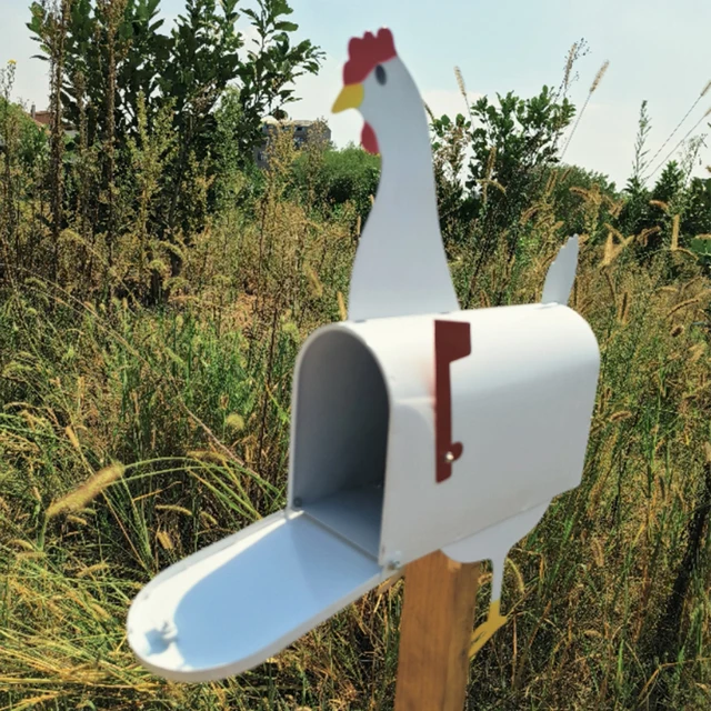 Nagy Kapacitású Lakberendezési Ajándék Újrafelhasználható Postaláda Vasművészet Kívül A Kerti Farm Posta Felszerelve, Könnyen Telepíthető Vízálló Állat Alakja - Image 4
