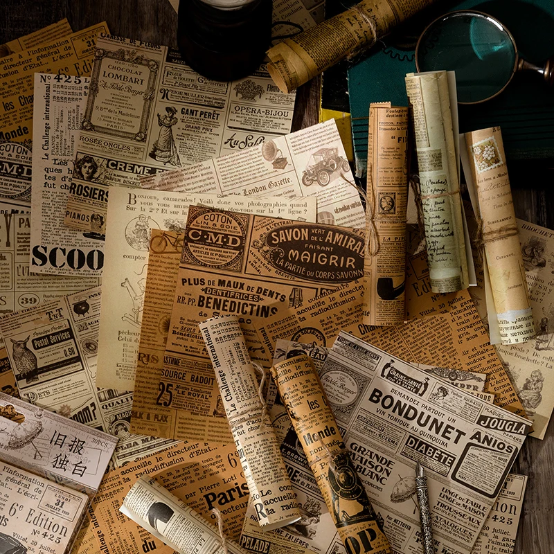 30 pcs Large size Vintage material Background paper
