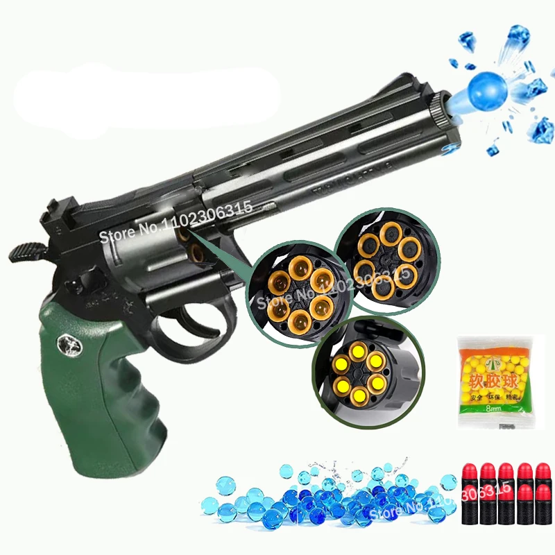 ZP5 357 Revolver Launcher Pistol Soft Foam Bullet Gel Blaster Toy Gun
