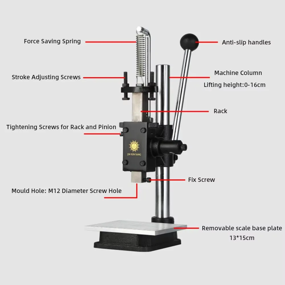 Hand Press Machine Leather Manual Presses Machine Small Industrial Hand Press Mini Industrial Punching