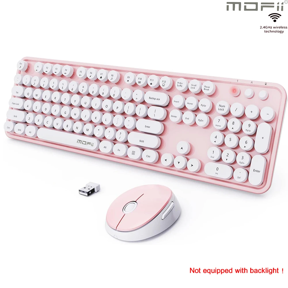 Mofii 인체공학적 2.4G 무선 키보드 및 마우스 세트 PC/노트북용, 풀 사..