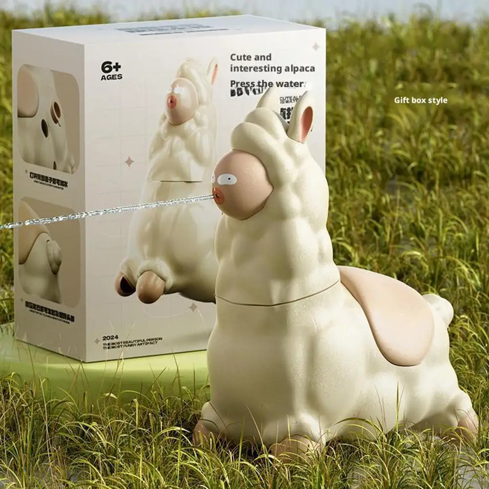 Mini Plastic Alpaca Water Sprayer Toy for Summer Outdoor Fun