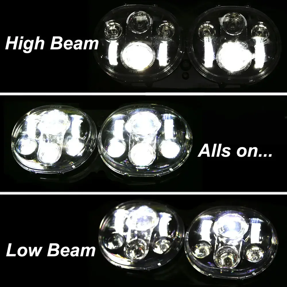 RTS 90W/High Beam 60W/Low Beam Motorycly Led Headlamp Road Glide LED Double Headlight For H Road Glide Lights