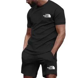 Conjunto de ropa deportiva para hombre, camiseta de manga corta y pantalones cortos deportivos de verano, conjunto de dos piezas, novedad de 2024