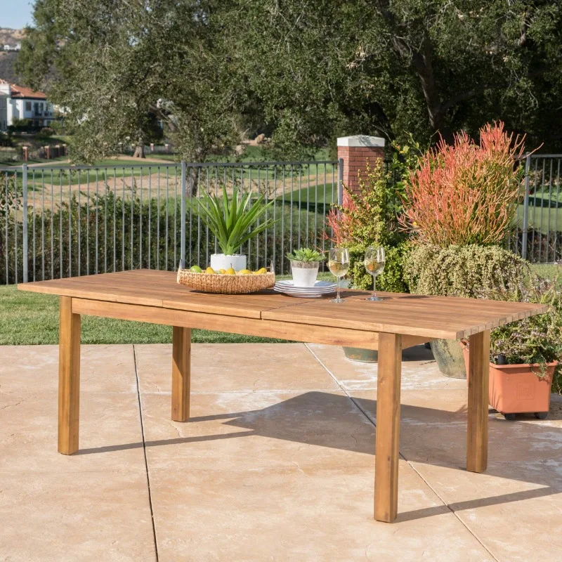

Garden furniture, outdoor zhuo extendable acacia dining table, teak
