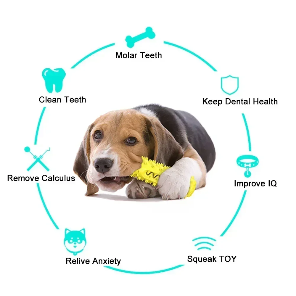 Dog Molar Toothbrush Molar Tooth Stick Puppy Dental Care Durable Chew Toy Elasticity Soft Pet Tooth Cleaning Supplie