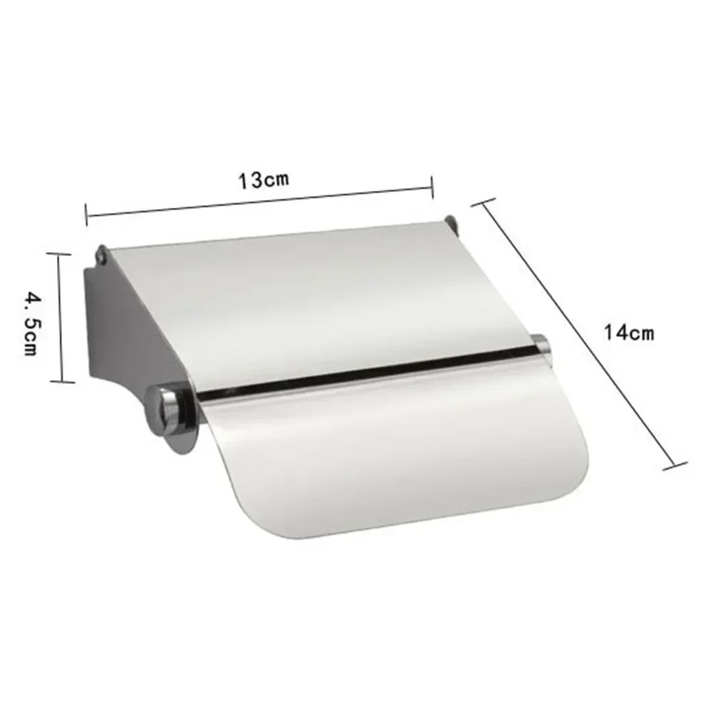 Stainless Steel Chrome Finish Toilet Tissue Roll Wall Mounted Holder Paper Stand Dispenser 13x14x4.5cm 1pc toilet paper holder,toilet paper rack,toilet roll holder,tissue holder