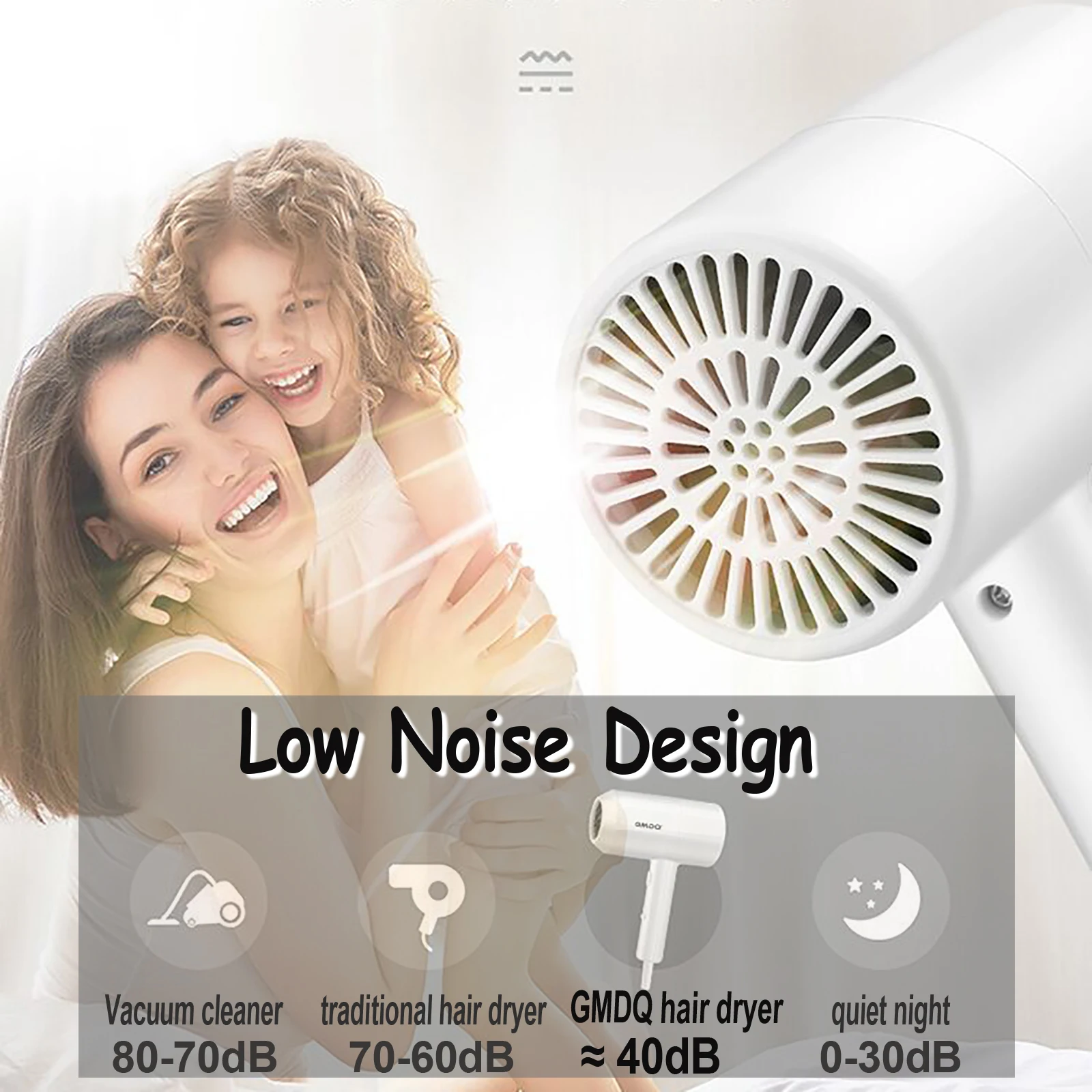 110V/220V Wall Mounted Hair Dryer Hotel Bathroom Hair Dryers Professional Constant Temperature Dryer with Holder Base 4