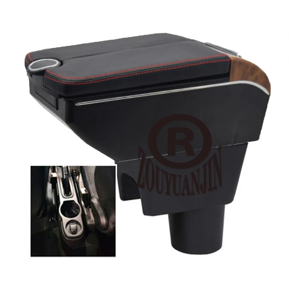 

For Nissan Terrano Armrest Box Center Console Storage Elbow Rest with Phone Charging USB Cup Holder