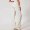 Straight Fitness Micro Flared Pants Back Waist with Pockets Flared Pants Gym Workout Running High Waisted Quick Dry Yoga Clothes 5