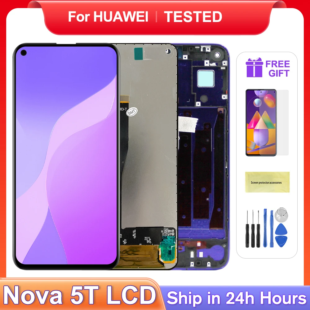 

For HUAWEI 6.26''Nova 5T For Ori Honor 20 YAL-L21 L61 L71 L61D LCD Display Touch Screen Digitizer Assembly Replacement