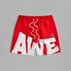 Simple AWE Letters Mens Short Pants Fashion Trend Streetwear 3D Printed Beach Shorts Loose Harajuku Cool Hip Hop Board Shorts 5