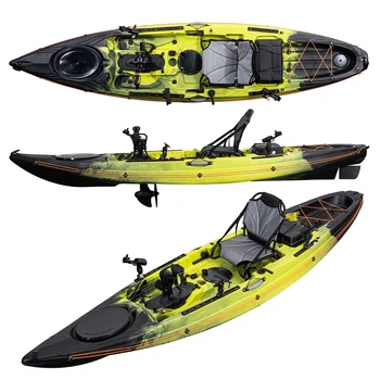 12FT 3.6Meter Single Fishing Kayak Sit on Top Electric Motor and Pedal Kayak Pick Up At The Port 1