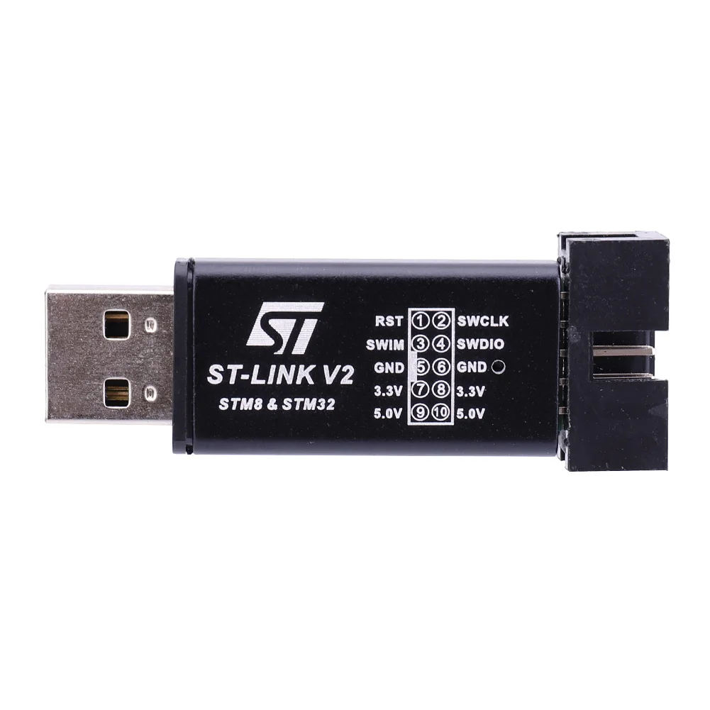 시뮬레이터 다운로드 프로그래밍 LED 표시기, 무작위 색상, ST-LINK V2 STM8 STM32, 5V 3.3V