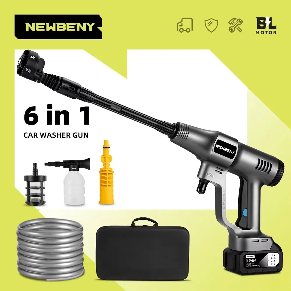 3500W 200Bar Brushless Electric High Pressure Washer Cordless Efficient Car Garden Cleaning Spray Gun Tool For 21V 18V Battery