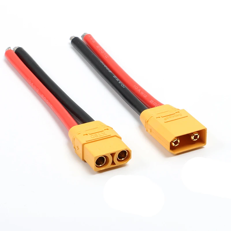 

XT90 Cable Connector Male Female XT90S Plug with Sheath Cover 10AWG Silicon Wire for Battery ESC Balance Charging