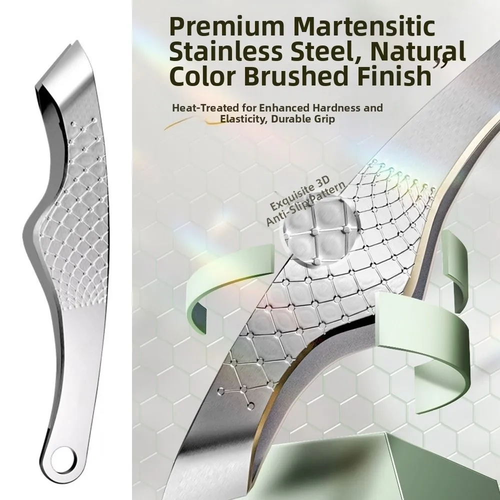 1.8cm Wide Mouth Hair Plucking Tweezers Thickening Stainless Steel Eyebrow Tweezers Diagonal Hair Plucking Tweezers