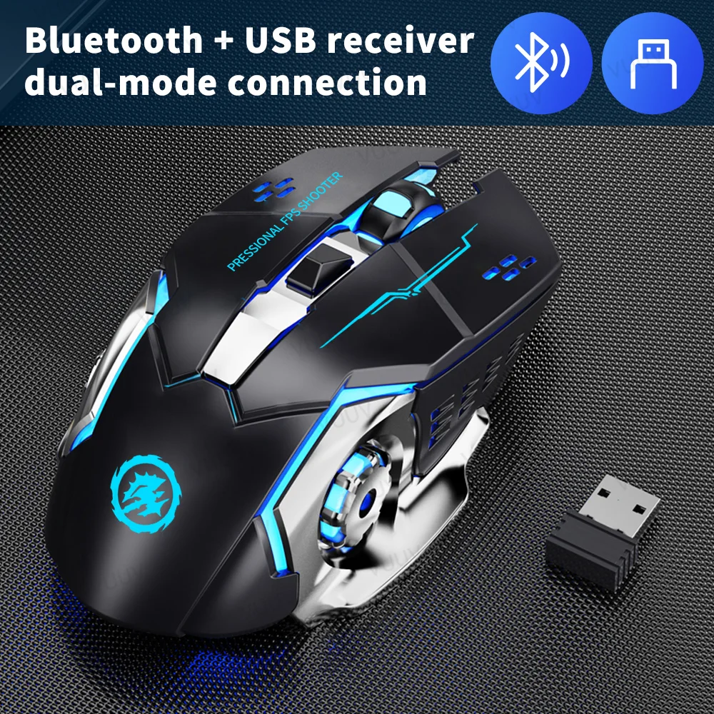 Wireless Rechargeable Backlit Bluetooth Mouse