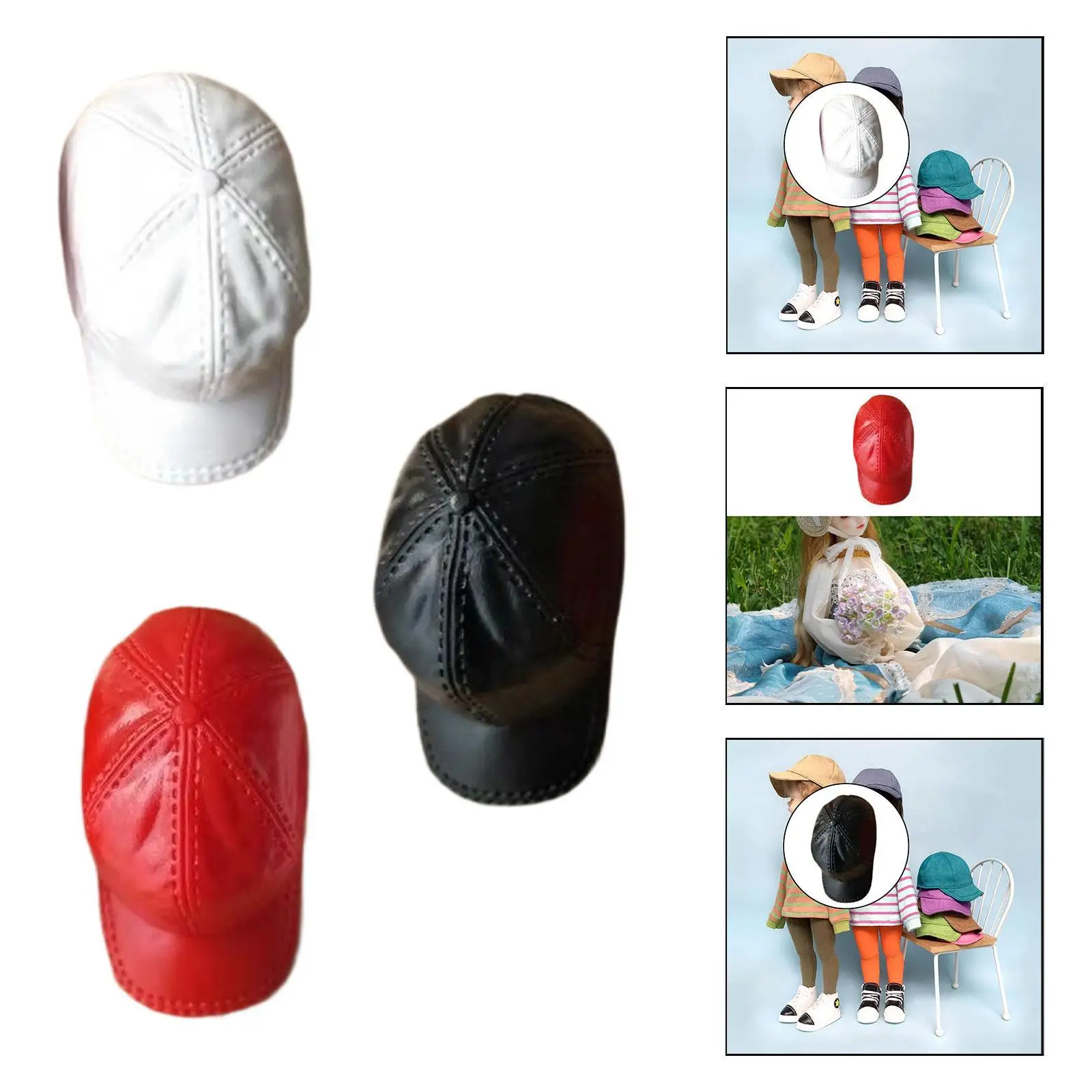 1/6 Scale Action Figure Hat Fashion Dress up Sturdy Rubber Realistic Baseball Cap Mini for 12'' Female Dolls Accessory