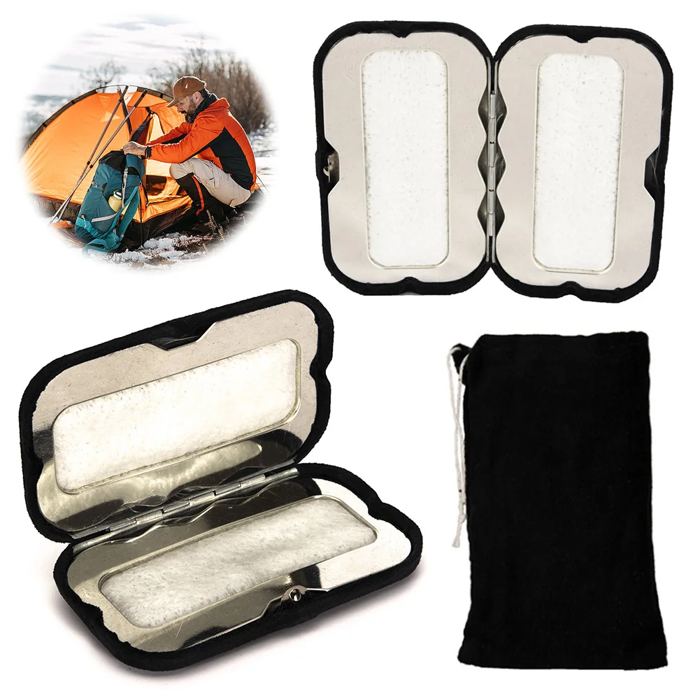 Zinc Alloy Portable Hand Warmer Charcoal Heated Warmer Pocket For Outdoor Camping Hiking Fishing