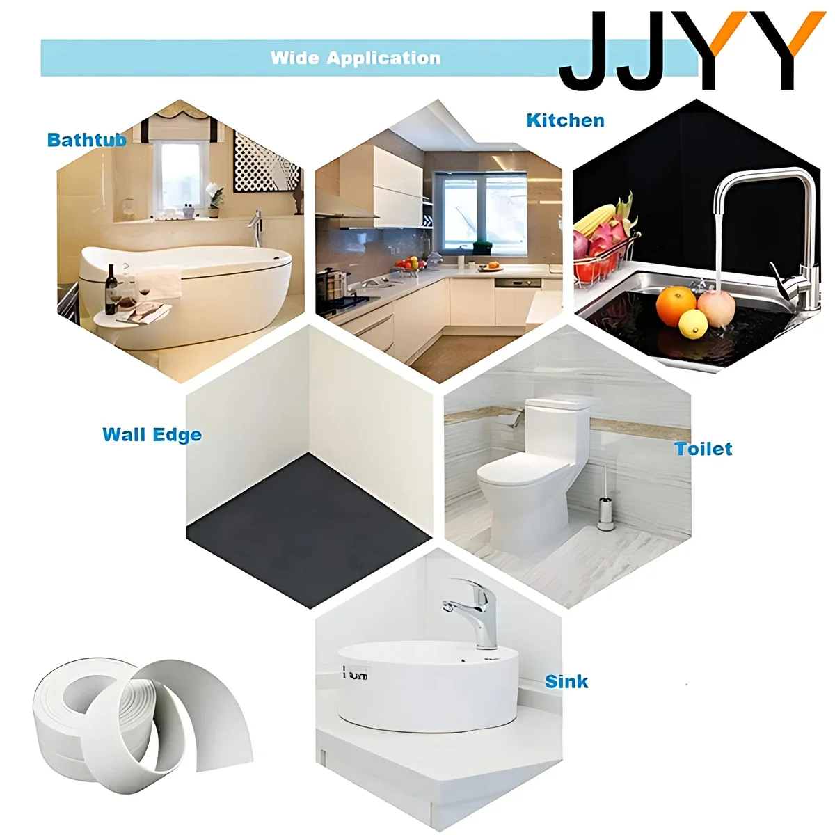 Sealing Tape 1pc Self-Adhesive Joint and Tub for Windows Doors Toilets Kitchens Bathrooms Gaps Tiles