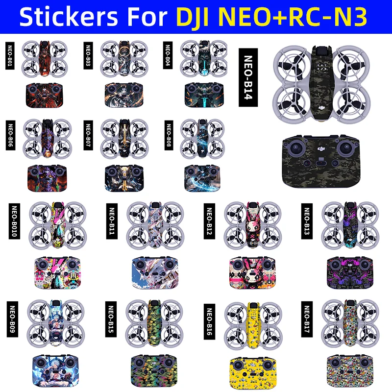 For DJI NEO Drone Body Stickers RC-N3 Remote Controller Decals Anti-scratch Protective Film Skin Refit Decorative Accessories