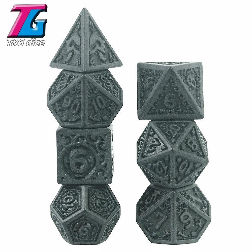 

T&G Dice set Exquisite Carved Pattern Dice Set - Perfect Gift for DND Game Accessories Lovers
