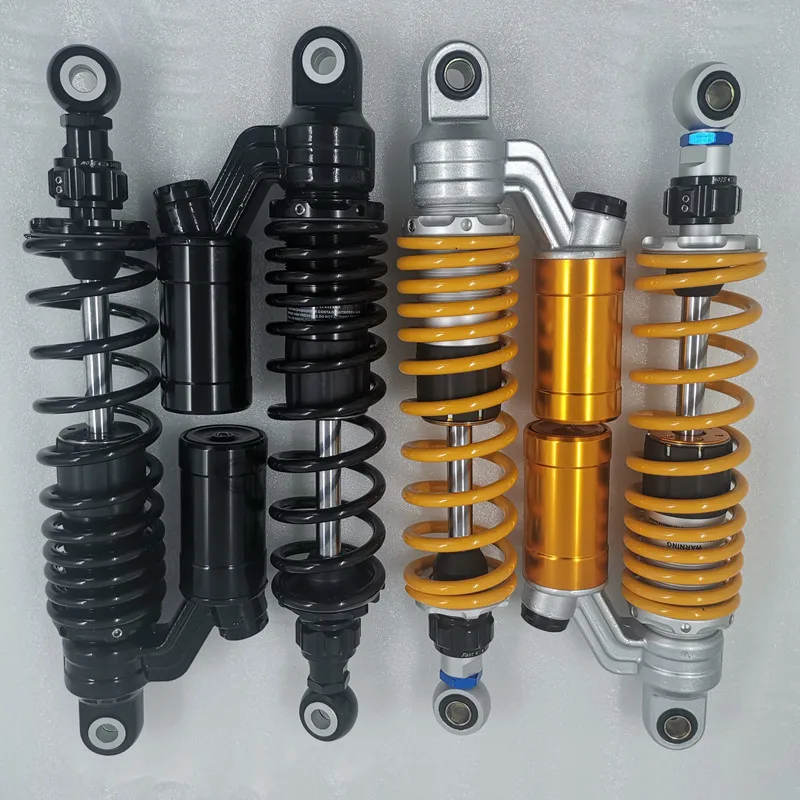 

320mm 340mm 360mm 370mm 1pair Motorcycle adjustable Air Shock Absorber Rear Suspension 7mm Spring For Scooter BWS Yellow