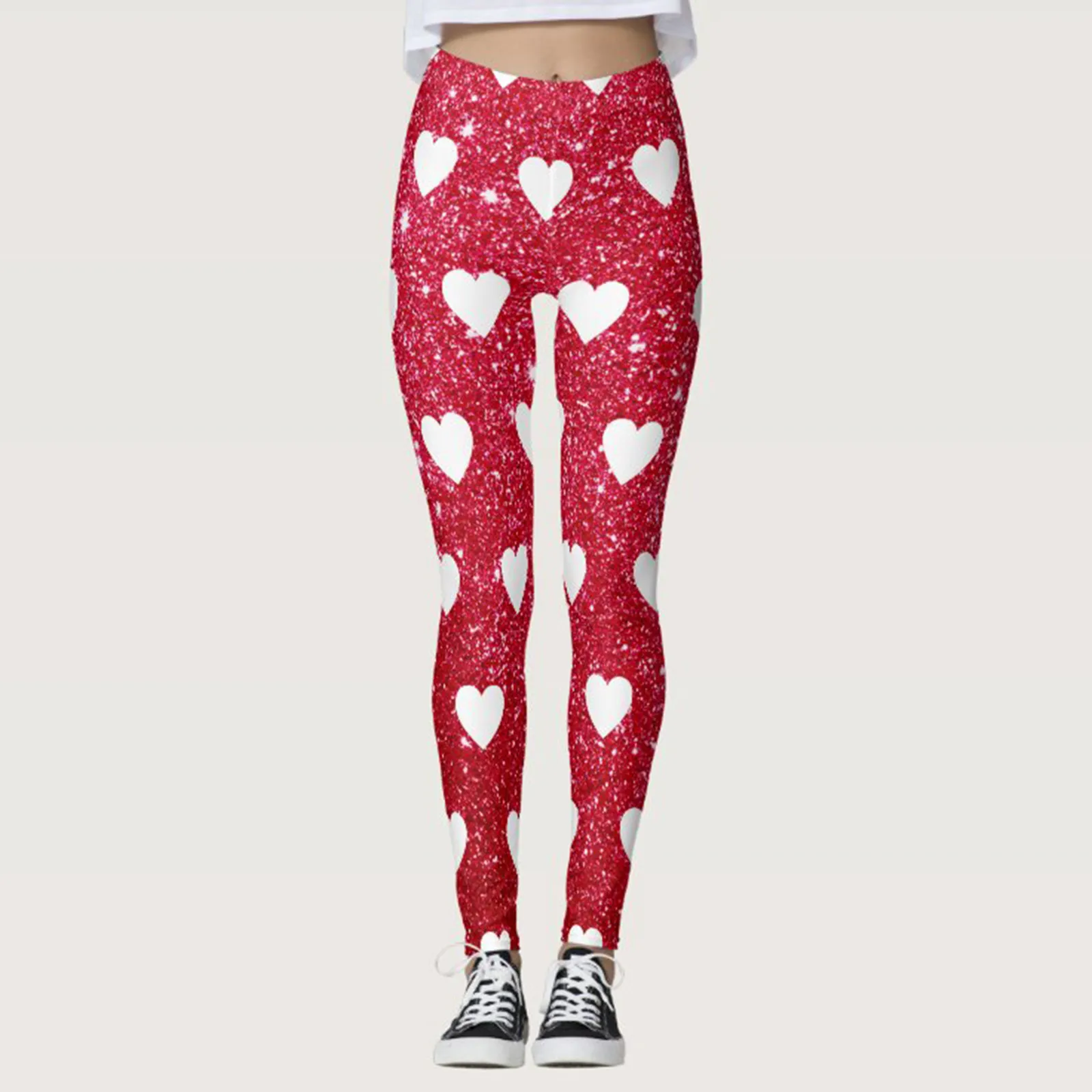 

Valentines Day Printed Leggings Women Custom Pants For Yoga Running Fitness High Waisted Tights Leggings Ankle-Length Casual