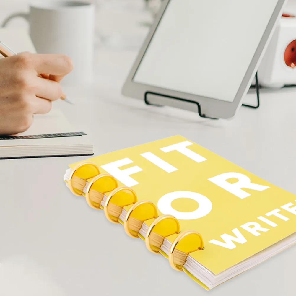 20Pcs 전기 도금 디스크 바인더 링 밝은 색상의 유연한 플라스틱 바인더 디스크 루스 리프 메모 파일링 플래너 바인딩용