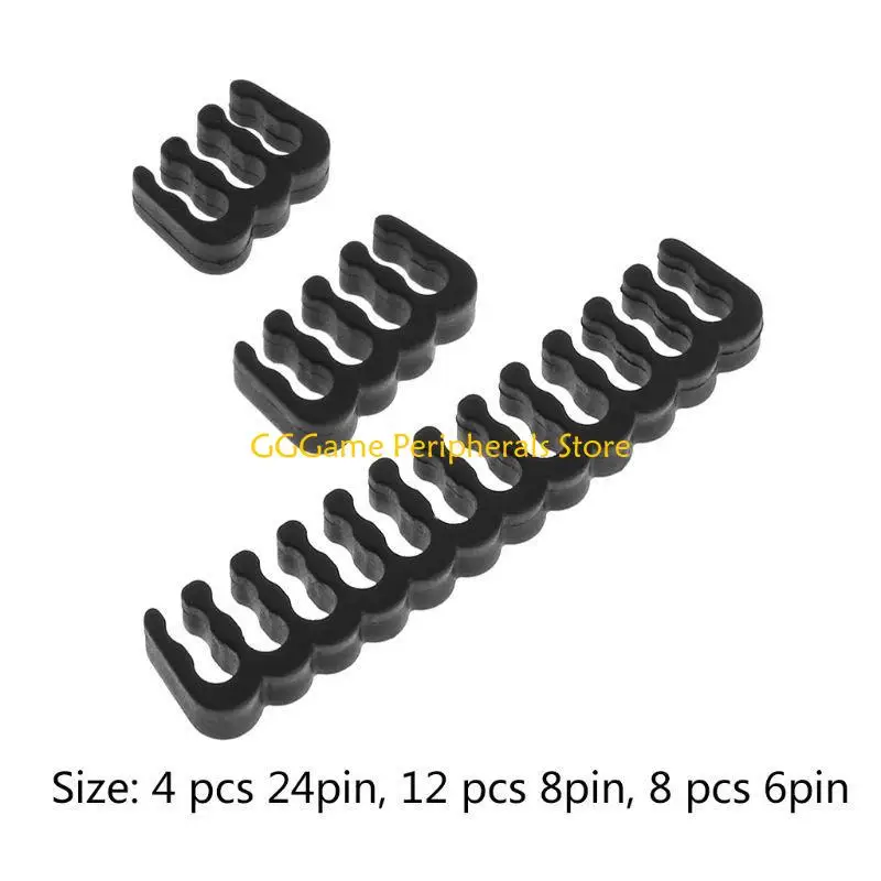 U55B 1Set 24Pin x 4 8Pin x 12 6Pin x 8 PP 케이블 빗 3.4mm 슬리브 케이블용 클램프/클립/드레서 전원 공급 장치 커넥터