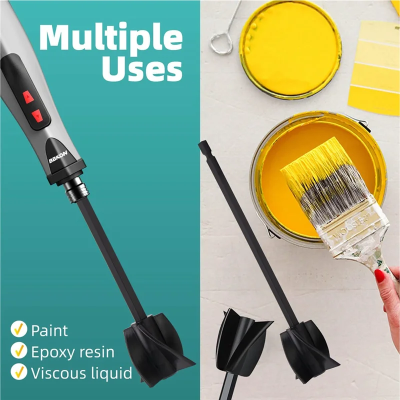 8Pcs Resin Mixer Paddles, Epoxy Mixer Attachment for Powerful Mixing, Reusable Paint Mixer, Paint Stirrer Attachment