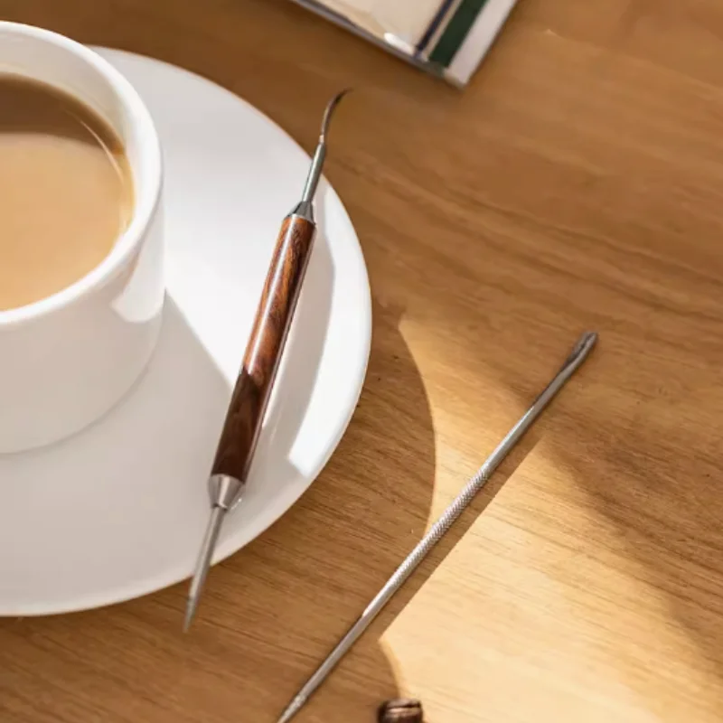 1 Redwood Coffee Latte Art Pen, Stainless Steel Needles, Kitchen Tools, Coffee Accessories, Wooden Handle