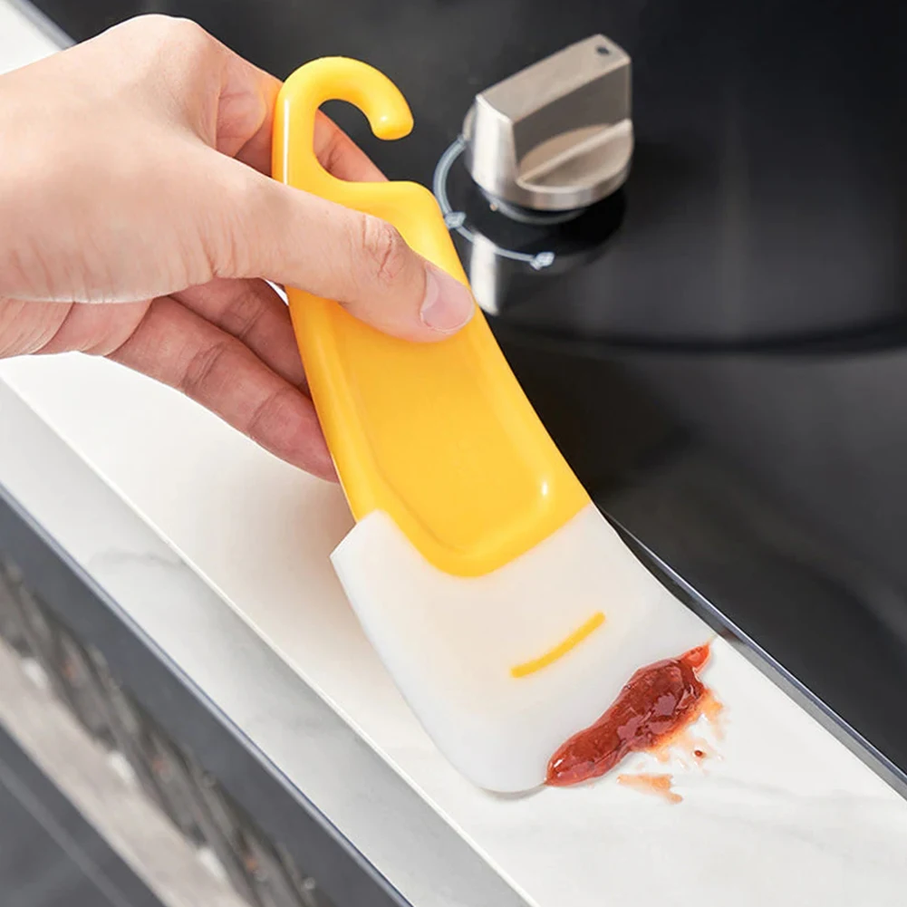 Kitchen scraper cleaning silicone spatula oil stain removal soft blade scraper cake baking pastry gadgets pan pot cleaner 1/5Pcs