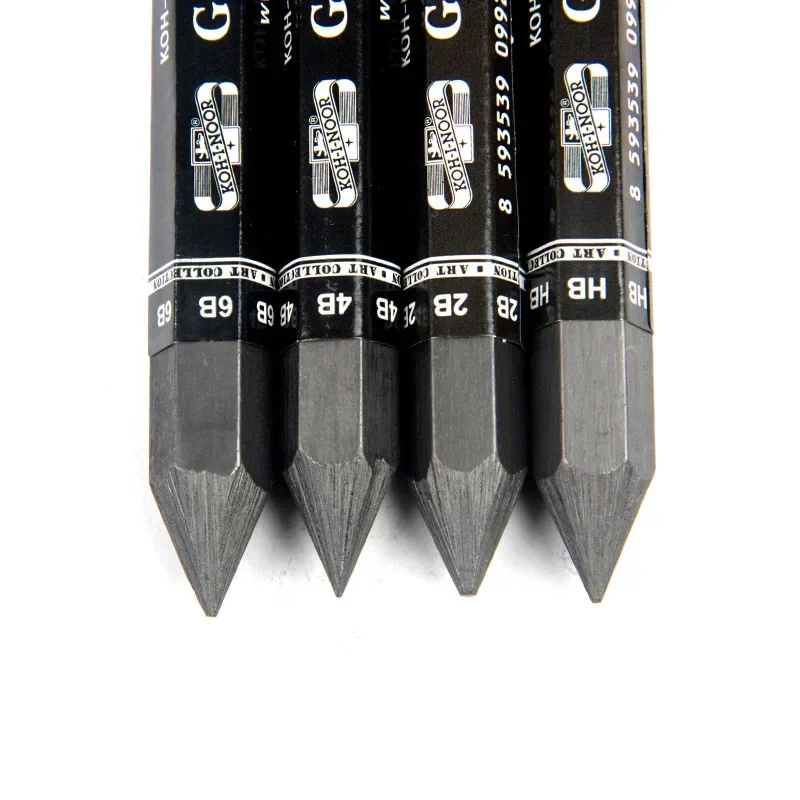 HB/2B/4B/6B Woodless Hexagonal Graphite Stick Pencil Bold Black Charcoal Art Student Sketch Painting Graphite Pen Art Supplies 5
