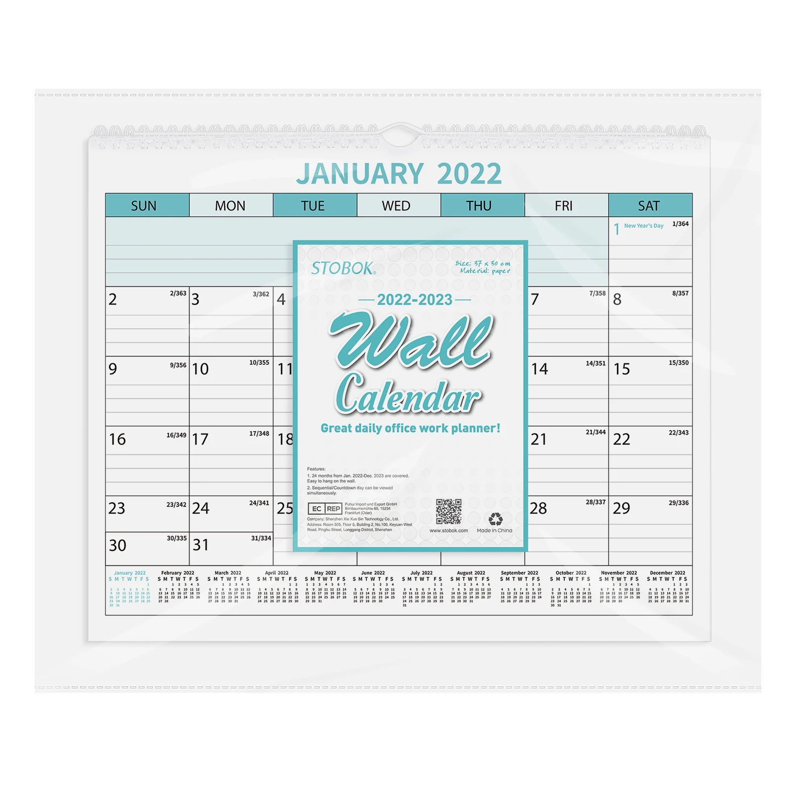 2022- 2023 Calendar- 18 Monthly Calendar with Thick Paper Floral Wall  Calendar from Jan. 2022 to Dec. 2023, 14. 6 x 11. 8 Twin- _ - AliExpress  Mobile