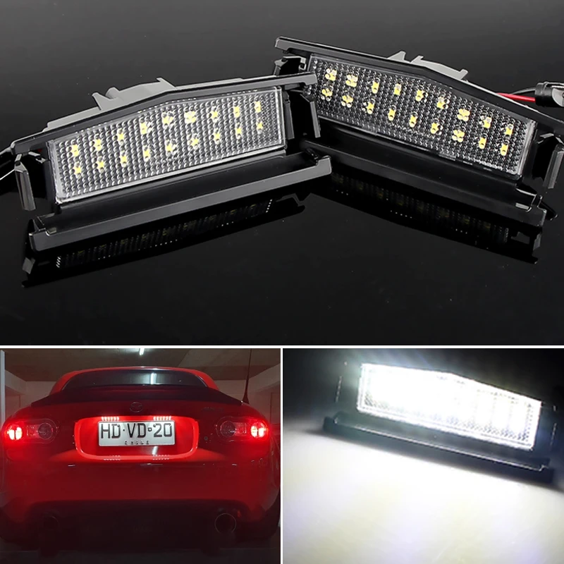 Per Mazda 2 2016 Mx5 Miata 2016Up Led Bianco Luce Targa Posteriore Lampada Targa
