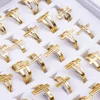 36Pcs/Lot Wholesale Stainless Steel Ring For Hollow Cross Jewelry Charms Finger Decoration Gift 2
