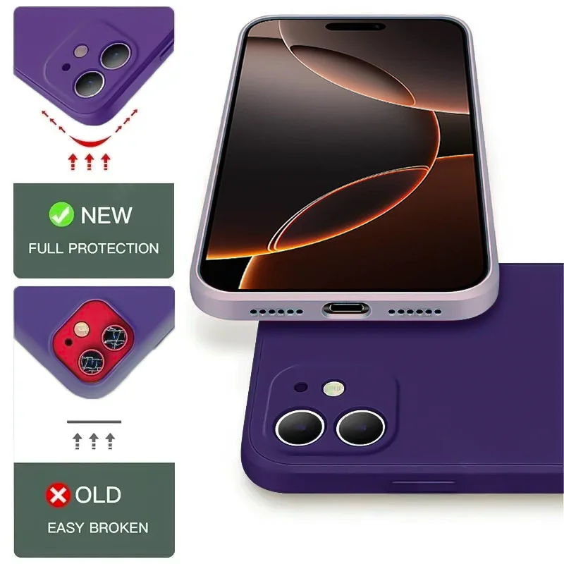 Luxury Liquid Silicone Shockproof Phone Case - Soft and Protective Cover