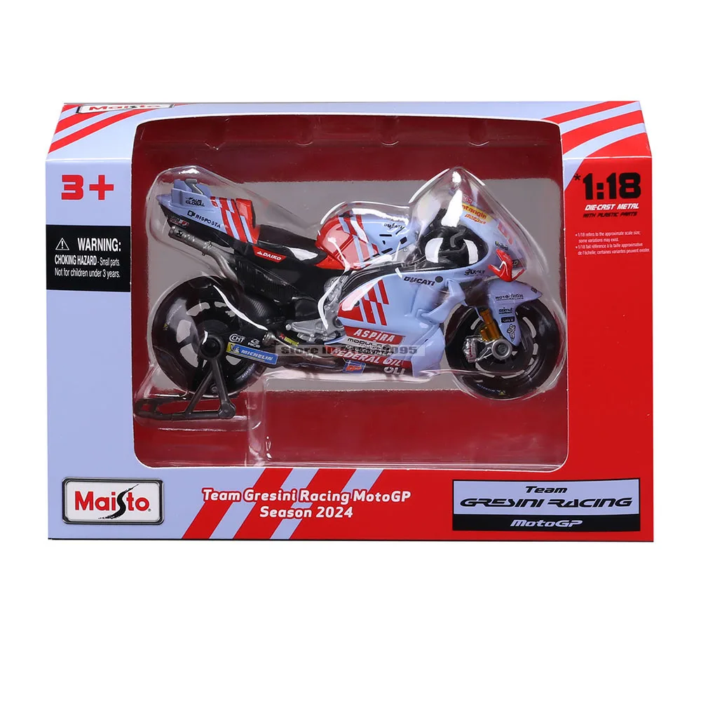 Maisto 1:18 2024 Gresini Racing MotoGP 93 Marc Márquez 73 Alex