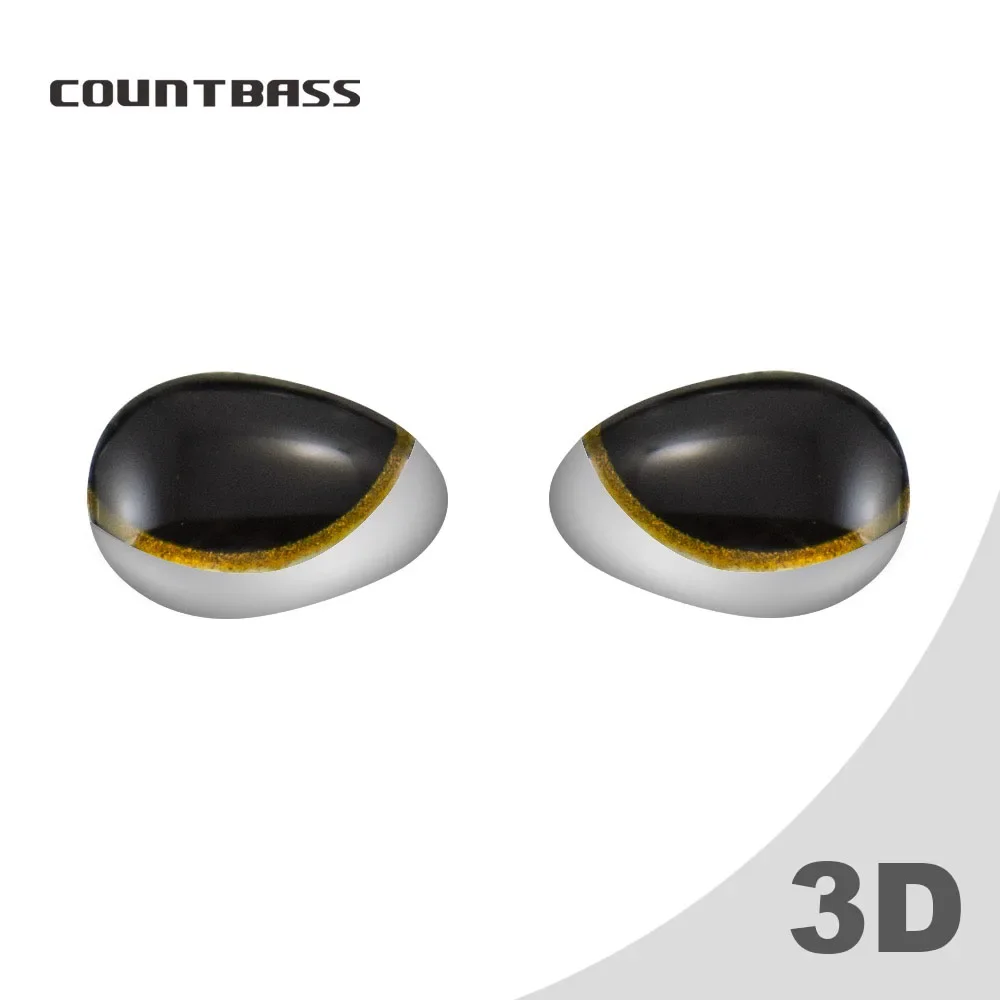 COUNTBASS Spezielle 3D-Angelköderaugen für Metallgussvorrichtungen, langsames Jigging, Goldfelgen, 3D-Köderaugen-Zubehör