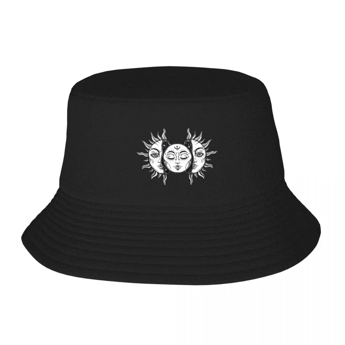 

Vintage Solar Eclipse Sun And Moon Adult Fisherman's Hat Bob Bucket Hats Men Women Caps fisherman Hat Girl Boy Hat