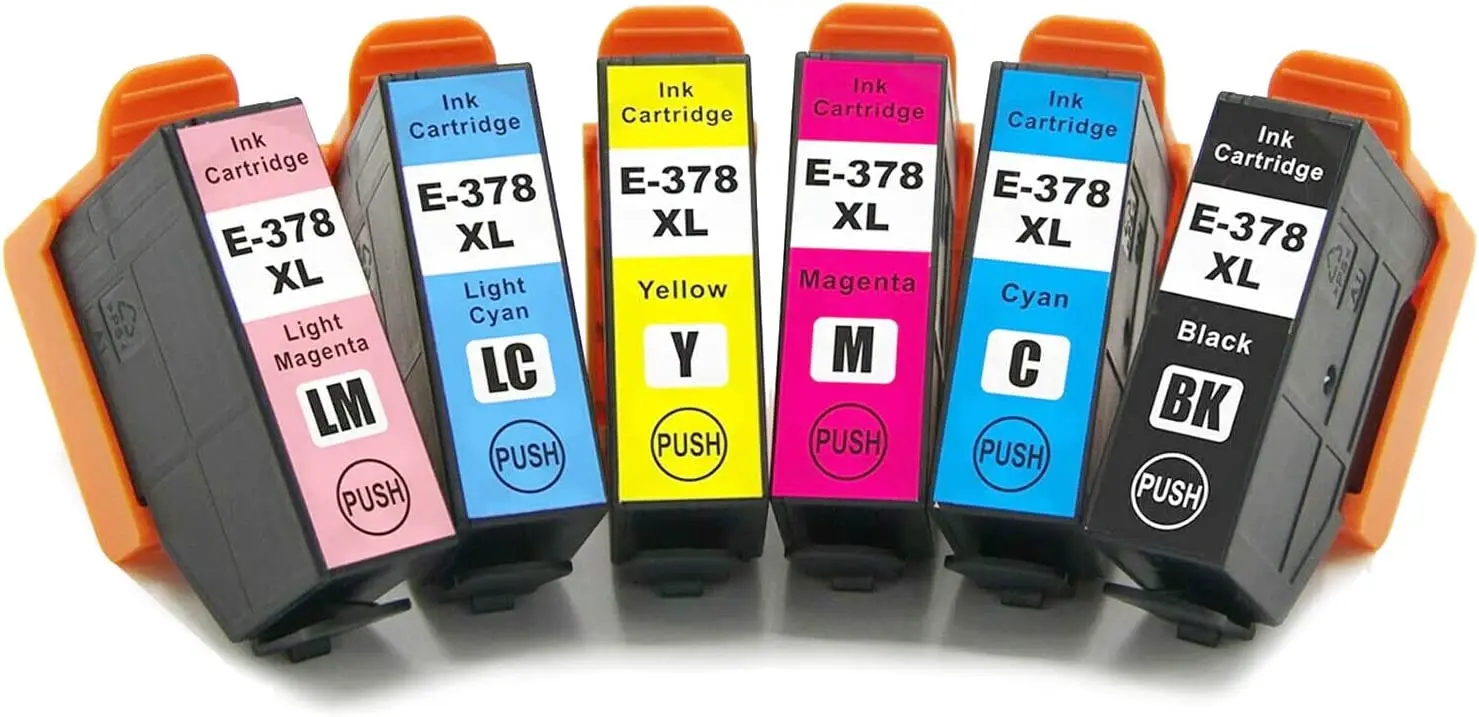

6 шт., картриджи для принтера Epson 378 378XL