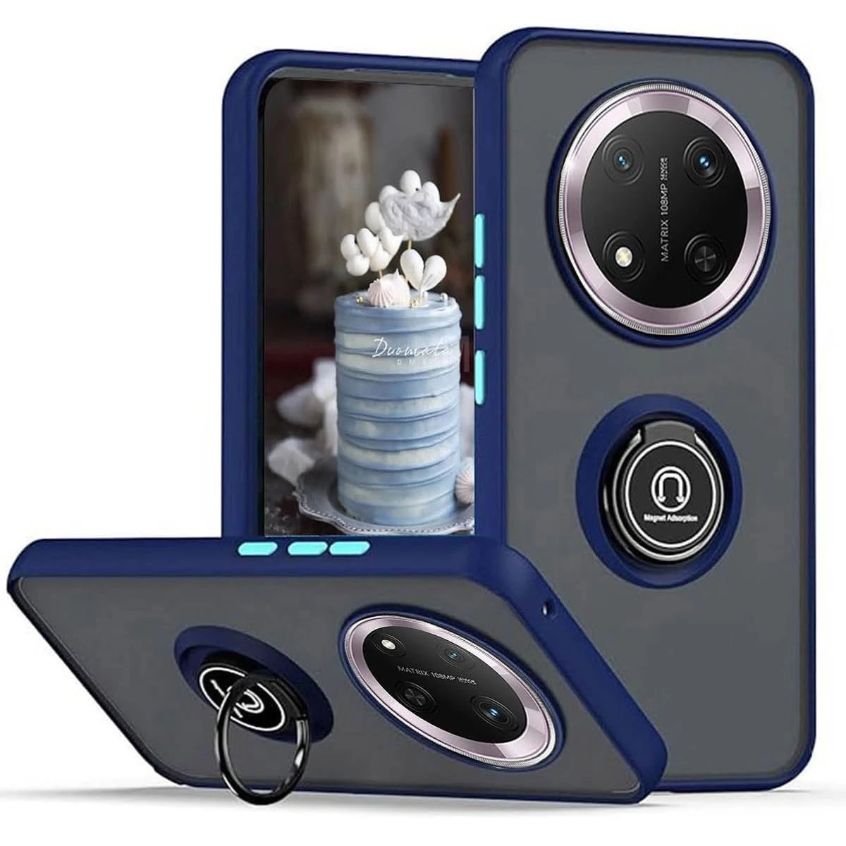 Armor Matte Case with Ring Magnetic Stand Holder - Shockproof and Stylish Cover