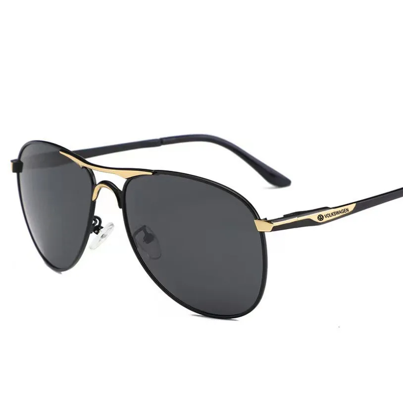 Classic Men's Polarized Sunglasses Metal Driving Male Light Sun Glasses for VW V